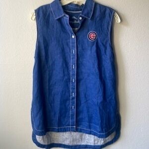 NWT MLB top Chicago Cubs Tommy Bahama size small linen sleeveless top